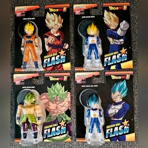 Bandai Namco Dragon Ball Flash Super 4in Figure w/Base (4) Piece Lot